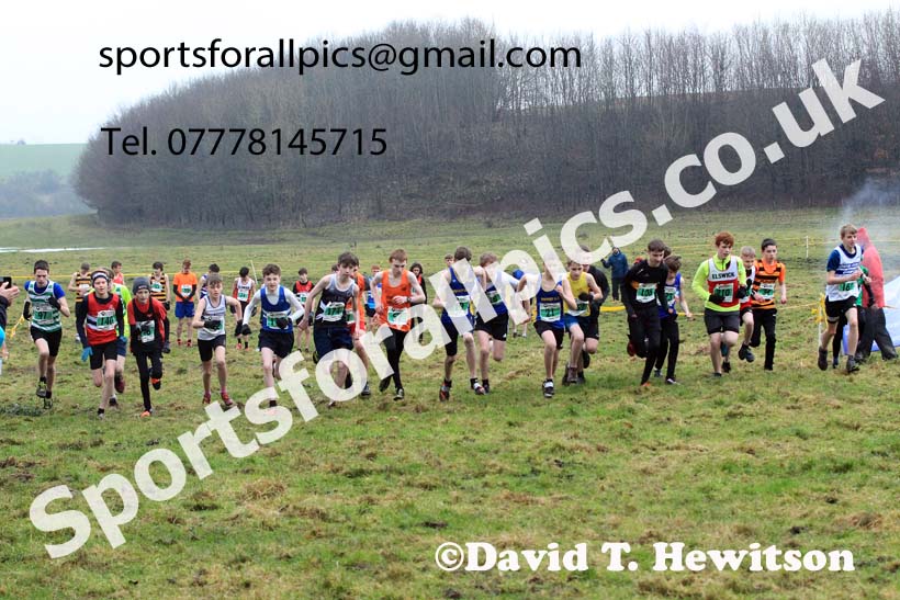 Boys under-15s 2022 North Eastern Harrier League, Thornley Farm, Peterlee, County Durham. Photo: David T. Hewitson/Sports for All Pics